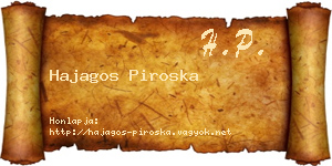 Hajagos Piroska névjegykártya
