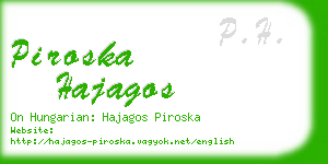piroska hajagos business card